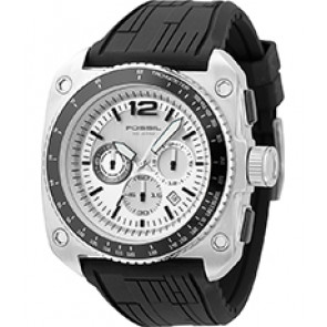 Bracelet de montre Fossil CH2576 / CH2577 Silicone Noir 30mm