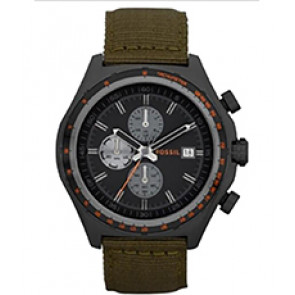Bracelet de montre Fossil CH2781 Textile Vert 22mm