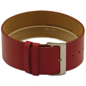 Une piece bracelet de montre en cuir 28mm rouge CCC.1037