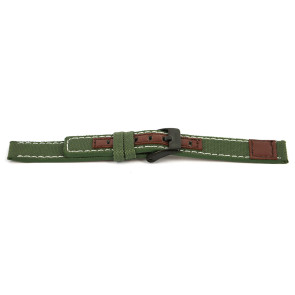 Bracelet de montre Coolwatch CS.246 Cuir/Textile Vert 16mm