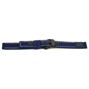 Bracelet de montre Coolwatch CS.248 Cuir/Textile Bleu 16mm
