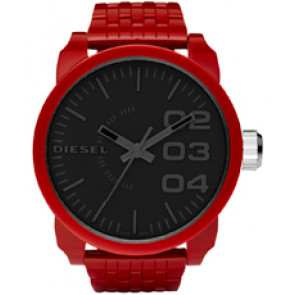 Bracelet de montre Diesel DZ1462 Plastique Rouge 28mm