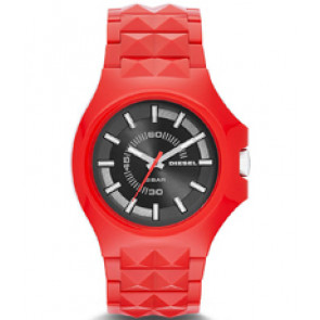 Bracelet de montre Diesel DZ1647 Plastique Rouge 26mm