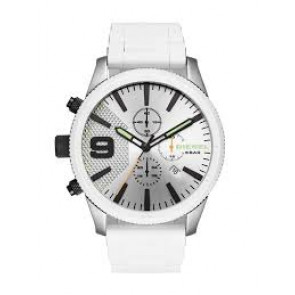 Bracelet de montre Diesel DZ4449 Silicone Blanc 26mm