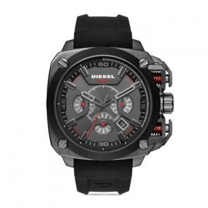 Bracelet de montre Diesel DZ7356 Silicone Noir 26mm