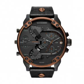Bracelet de montre Diesel DZ7400 MR DADDY 2.0 Cuir Noir 28mm