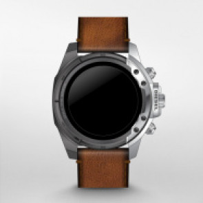 Bracelet de montre Montre intelligente Diesel DZT2024 Cuir Brun 22mm