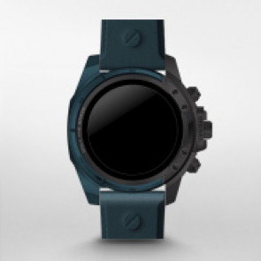 Bracelet de montre Montre intelligente Diesel DZT2026 Cuir Bleu 22mm