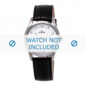 Edox bracelet de montre 70170-3-AIN-WRC Cuir Noir 21mm + coutures défaut