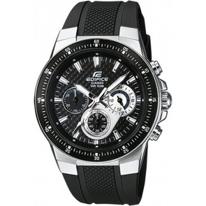 Bracelet de montre Casio EF-552PB-1A4V Caoutchouc Noir 20mm
