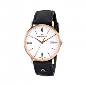 Bracelet de montre Maurice Lacroix EL1087-PVP01-110 Cuir Noir 20mm