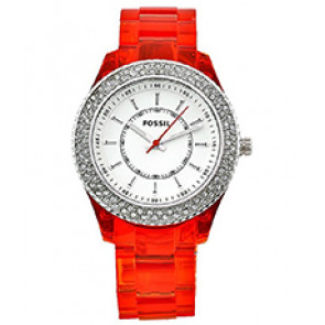 Bracelet de montre Fossil ES2453 Plastique Rouge 18mm
