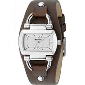 Bracelet de montre Fossil ES2482 Cuir Brun 10mm