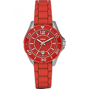 Bracelet de montre Fossil ES2937 Silicone Rouge 14mm