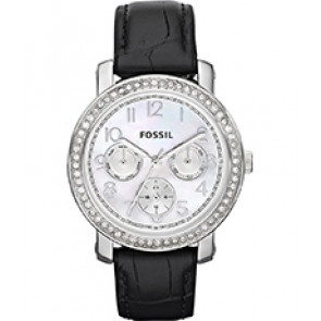 Bracelet de montre Fossil ES2969 Cuir Noir 18mm