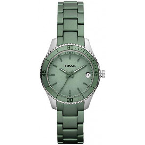 Bracelet de montre Fossil ES3047 Aluminium Vert 14mm