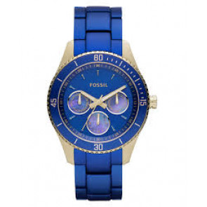 Bracelet de montre Fossil ES3079 Aluminium Bleu 18mm