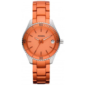 Bracelet de montre Fossil ES3082 Aluminium Orange 14mm