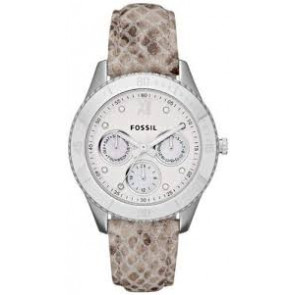 Bracelet de montre Fossil ES3124 Cuir Beige 18mm