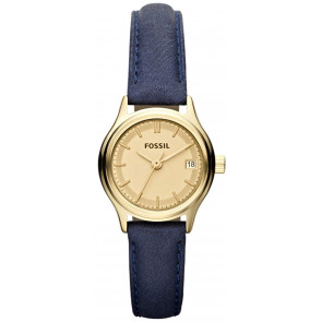 Bracelet de montre Fossil ES3170 Cuir Bleu 12mm