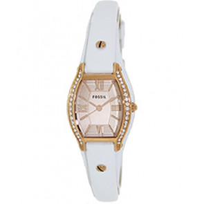 Bracelet de montre Fossil ES3289 Cuir Blanc 10mm