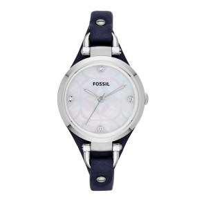 Bracelet de montre Fossil ES3417 / GEORGIA Cuir Bleu 8mm