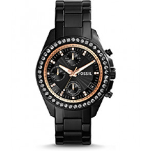 Bracelet de montre Fossil ES3596 Acier inoxydable Noir 18mm