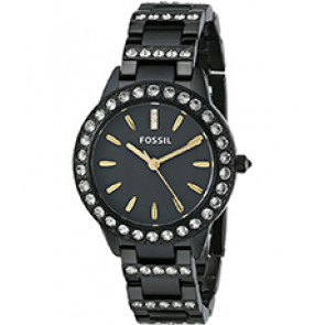 Bracelet de montre Fossil ES3649 Acier inoxydable Noir 15mm