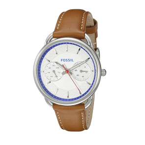 Bracelet de montre Fossil ES3805 Cuir Brun 16mm