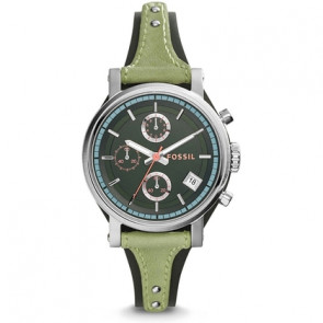 Bracelet de montre Fossil ES3905 Cuir Vert 12mm