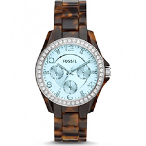 Bracelet de montre Fossil ES4012 Plastique Léopard 18mm
