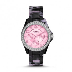 Bracelet de montre Fossil ES4014 Acier inoxydable Noir 18mm