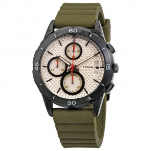 Bracelet de montre Fossil ES4041 Silicone Vert 20mm