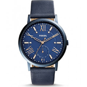 Bracelet de montre Fossil ES4109 / Rotor Cuir Bleu 20mm