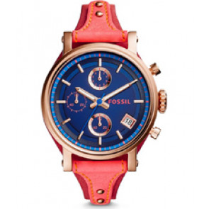 Bracelet de montre Fossil ES4115 Cuir Rouge 18mm