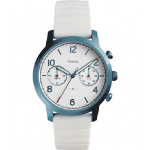 Bracelet de montre Fossil ES4235 Silicone Blanc 18mm
