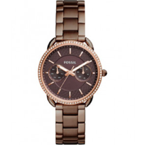 Bracelet de montre Fossil ES4258 Acier inoxydable Brun 16mm