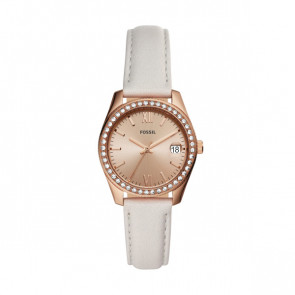 Bracelet de montre Fossil ES4556 Cuir Blanc 16mm