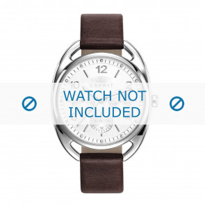 Bracelet de montre Esprit ES108172-001 Cuir Brun foncé 17mm
