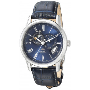 Bracelet de montre Orient ET0T004D Cuir Bleu