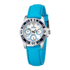 Bracelet de montre Festina F16039-1 Cuir Bleu 18mm