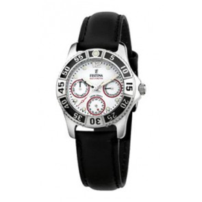 Bracelet de montre Festina F16039-3 / F16039-5 Cuir Noir 18mm