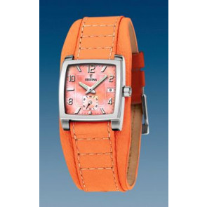 Bracelet de montre Festina F16181-6 Cuir Orange 17mm