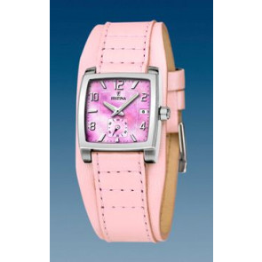 Bracelet de montre Festina F16181-B Cuir Rose 17mm