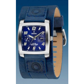 Bracelet de montre Festina F16182-4 Cuir Bleu 22mm