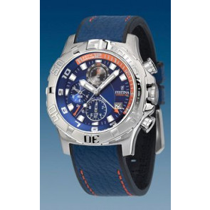 Bracelet de montre Festina F16183-4 Cuir Bleu 22mm
