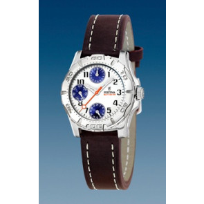Bracelet de montre Festina F16244-7 Cuir Brun foncé 18mm