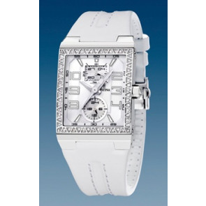 Festina bracelet de montre F16295-1 Cuir Blanc + coutures blanches