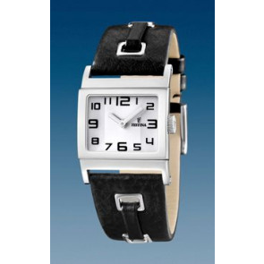 Bracelet de montre Festina F16475-2 / F16475-5 Cuir Noir 24mm