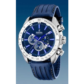 Bracelet de montre Festina F16489/B Cuir Bleu 25mm
